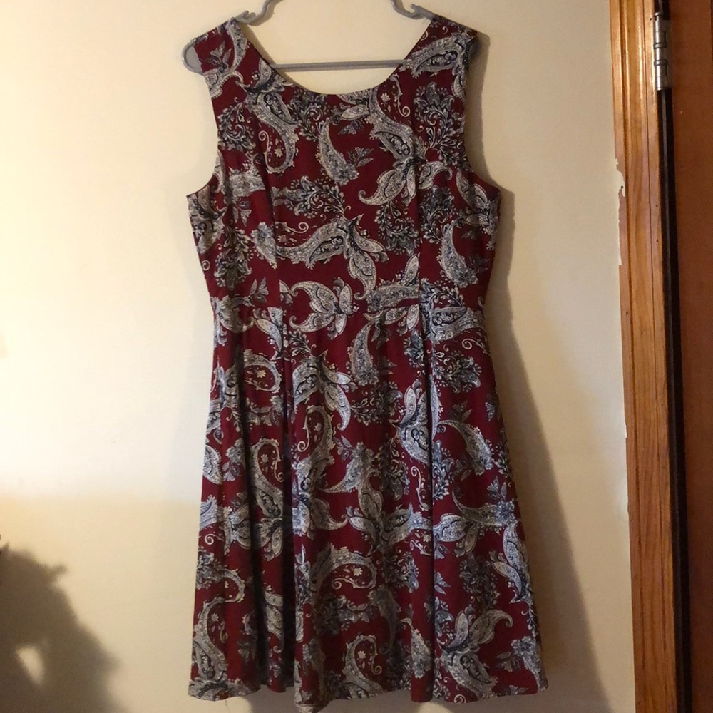 ModCloth Yellow Star Sleeveless Paisley Dress XL